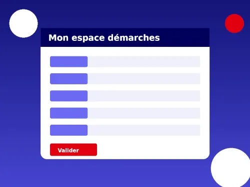 Illustration d'un espace personnel de démarches en ligne